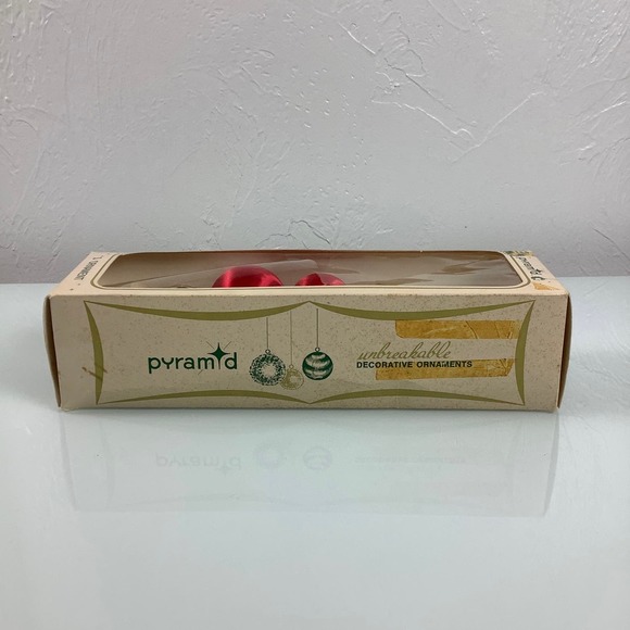 Old Stock Vintage Pyramid Tree Topper unbreakable ornament NEW - Picture 5 of 12